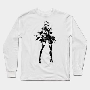 Weathered 2B Nier Automata Long Sleeve T-Shirt